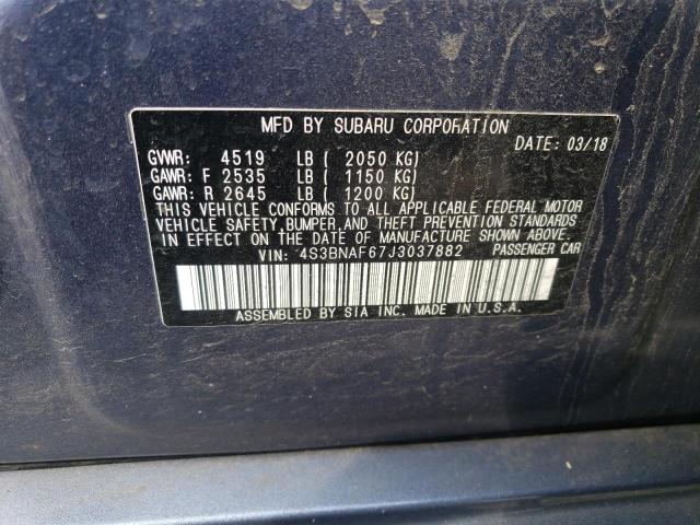 4S3BNAF67J3037882 Subaru Legacy 2.5i Premium
