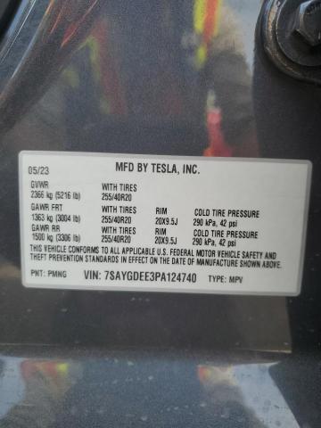 7SAYGDEE3PA124740 Tesla Model Y  10