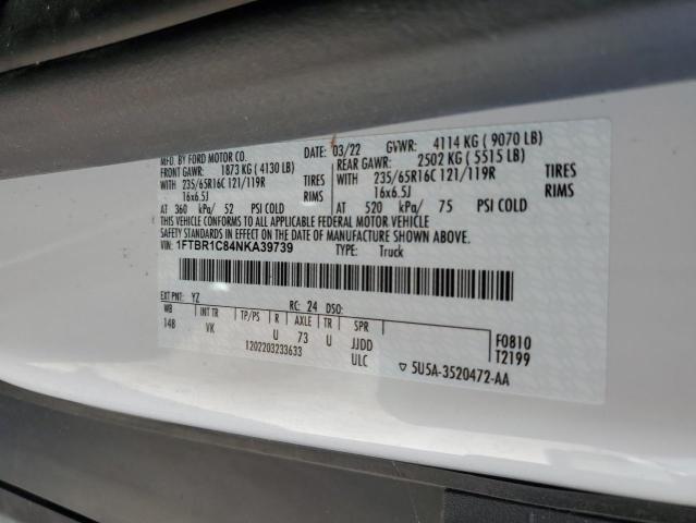 2022 FORD TRANSIT T- - 1FTBR1C84NKA39739