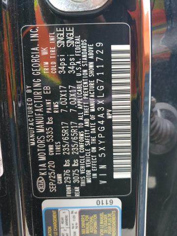 5XYPG4A3XLG711729 KIA SORENTO L
