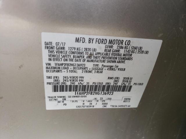 1FAHP2F82HG136923 Ford Taurus Limited