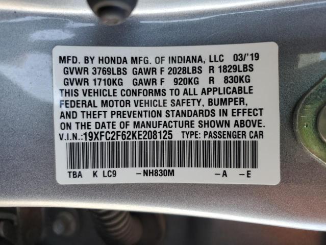 19XFC2F62KE208125 Honda Civic Lx