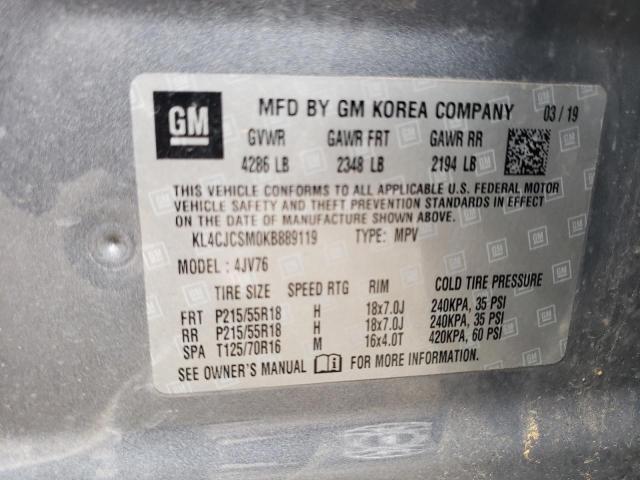 KL4CJCSM0KB889119 Buick Encore Essence
