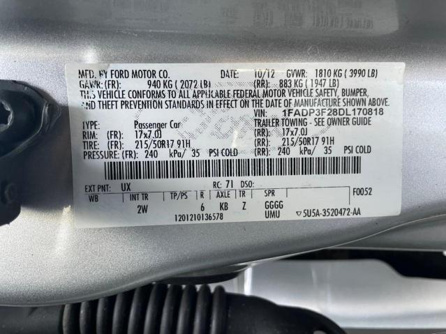 1FADP3F28DL170818 2013 FORD FOCUS, photo no. 10