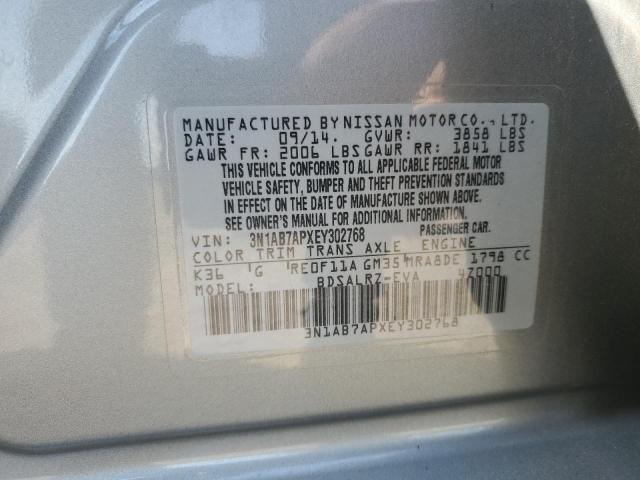 3N1AB7APXEY302768 Nissan SENTRA S