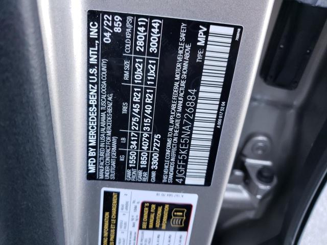 4JGFF5KE5NA726884 Mercedes-Benz Gls 450 4matic