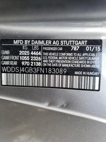 WDDSJ4GB3FN183089 Mercedes-Benz CLA 250 4MATIC