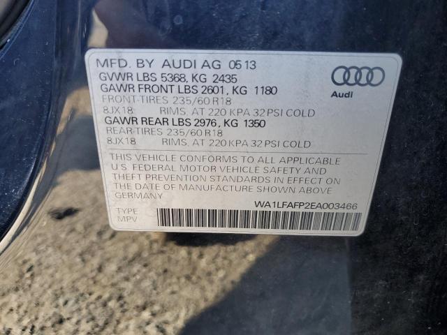 VIN WA1LFAFP2EA003466 2014 Audi Q5, Premium Plus no.12