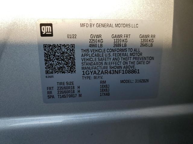 1GYAZAR43NF108861 Cadillac Xt4 Luxury