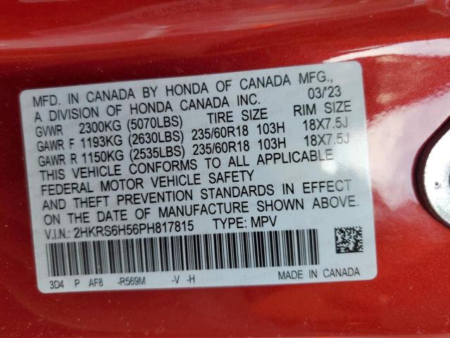 2023 HONDA CR-V SPORT - 2HKRS6H56PH817815