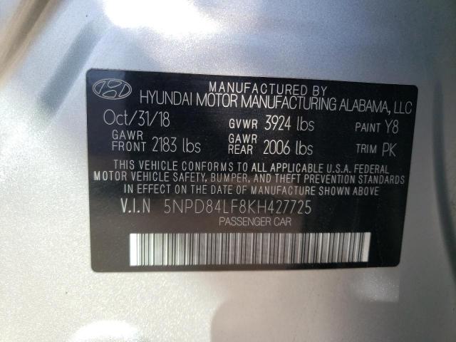 5NPD84LF8KH427725 | 2019 HYUNDAI ELANTRA SE