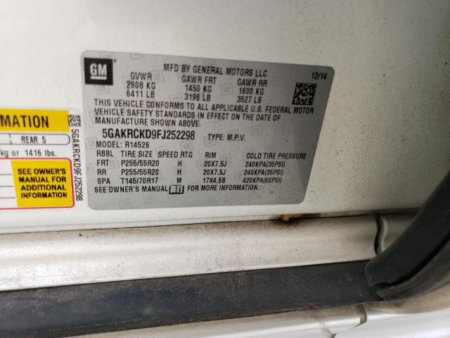 5GAKRCKD9FJ252298 Buick Enclave