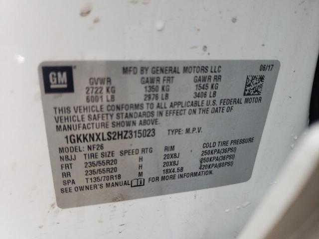 1GKKNXLS2HZ315023 GMC Acadia Denali