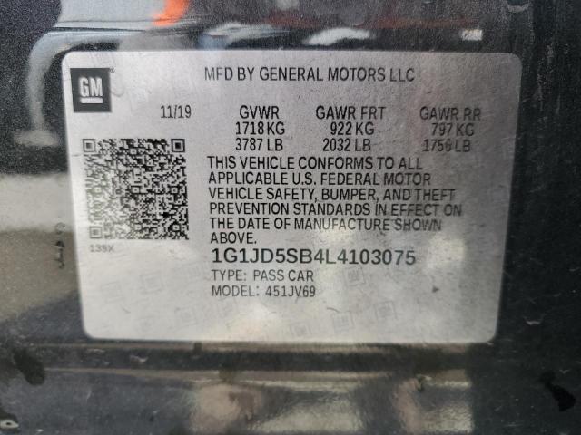 1G1JD5SB4L4103075 Chevrolet Sonic LT 10