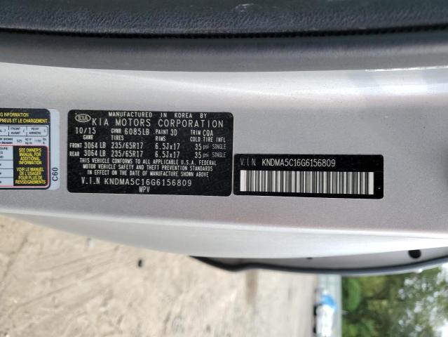 2016 KIA SEDONA L - KNDMA5C16G6156809