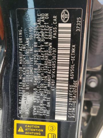 4T4BF1FK4GR536797 | 2016 TOYOTA CAMRY LE