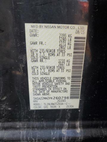 5N1AZ2MH2FN260798 Nissan MURANO S