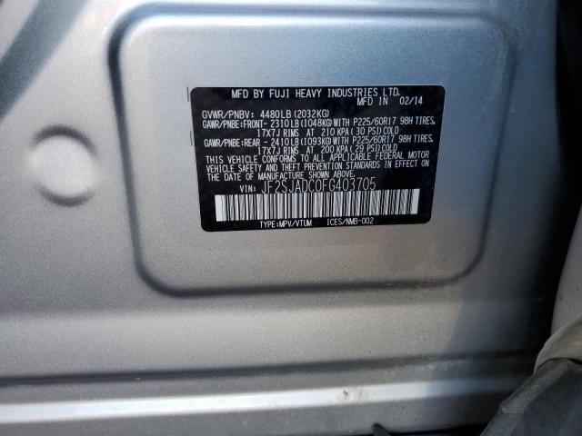 2015 SUBARU FORESTER 2 - JF2SJADC0FG403705