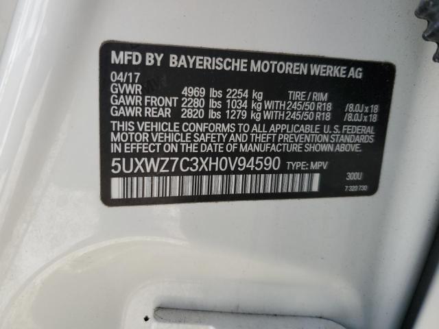 5UXWZ7C3XH0V94590 BMW X3 Sdrive28i