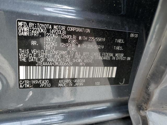 2021 TOYOTA VENZA AWD JTEAAAAH3MJ006639