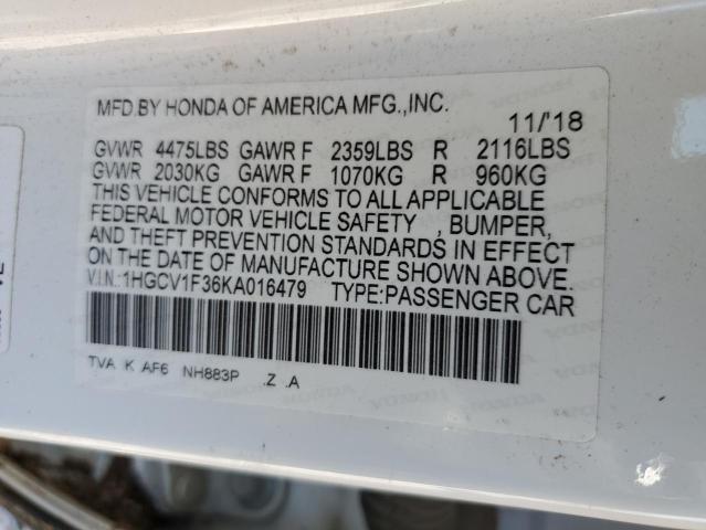 1HGCV1F36KA016479 | 2019 HONDA ACCORD SPO