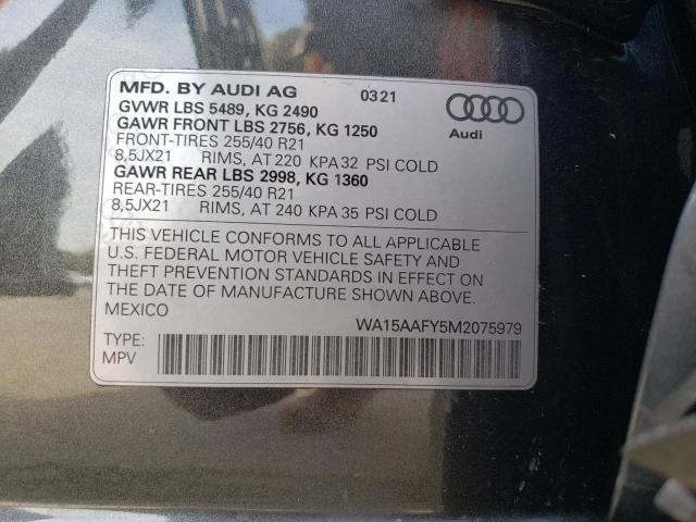 2021 AUDI Q5 SPORTBA - WA15AAFY5M2075979