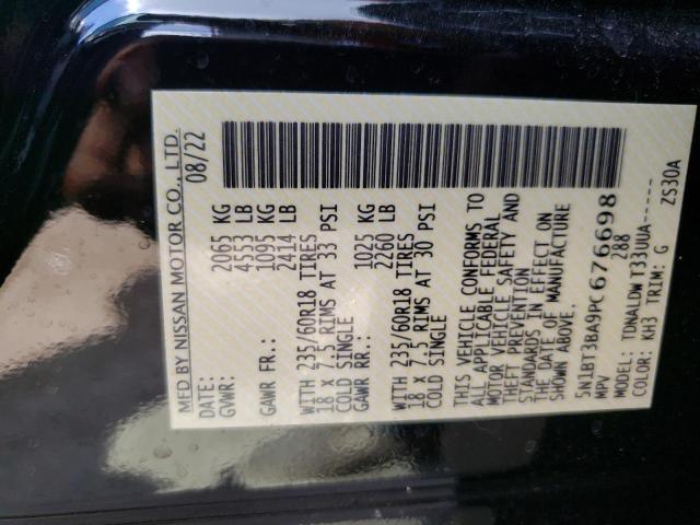 5N1BT3BA9PC676698 Nissan ROGUE SV