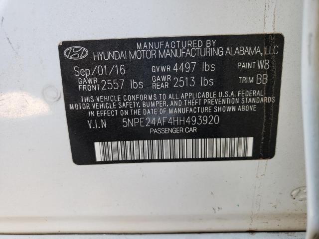 5NPE24AF4HH493920 | 2017 HYUNDAI SONATA SE