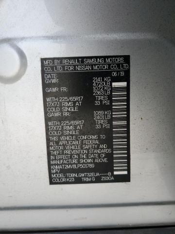 KNMAT2MV8LP501789 Nissan ROGUE S