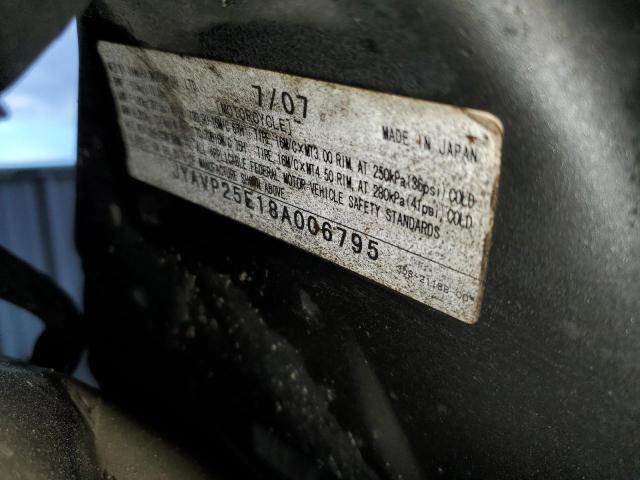 2008 YAMAHA VSTAR JYAVP25E18A006795