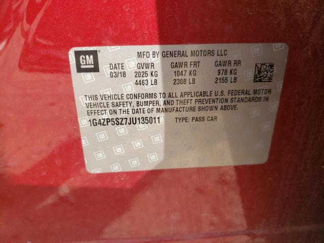 1G4ZP5SZ7JU135011 Buick Lacrosse Essence