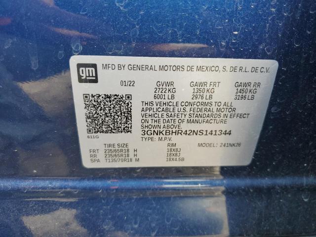 CHEVROLET BLAZER 2022 Синій
