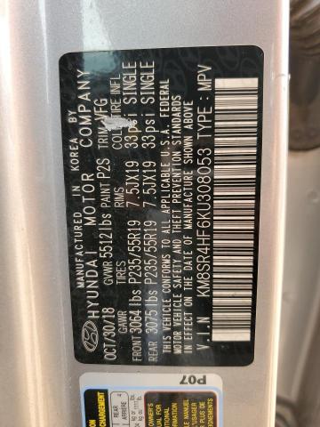 2019 HYUNDAI SANTA FE X - KM8SR4HF6KU308053