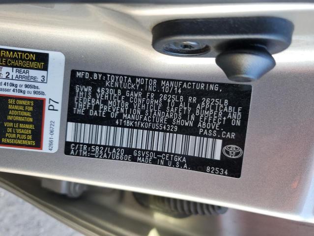 4T1BK1FK0FU554329 Toyota CAMRY XSE