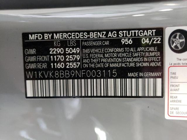 W1KVK8BB9NF003115 Mercedes-Benz SL-Class SL 63 AMG 10