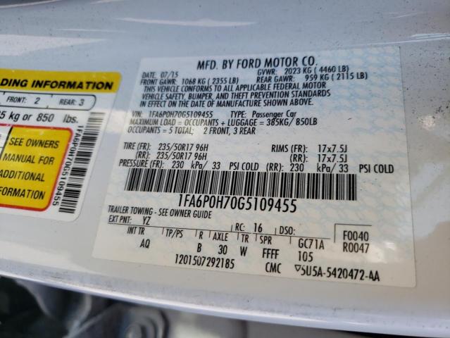 1FA6P0H70G5109455 Ford FUSION SE