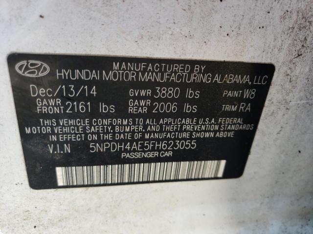 5NPDH4AE5FH623055 Hyundai ELANTRA SE