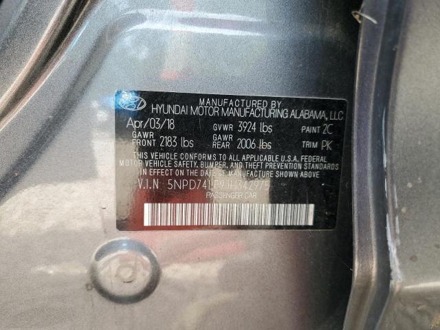 5NPD74LF9JH342975 Hyundai ELANTRA SE