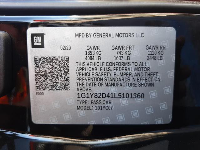 2020 CHEVROLET CORVETTE S - 1G1Y82D41L5101360