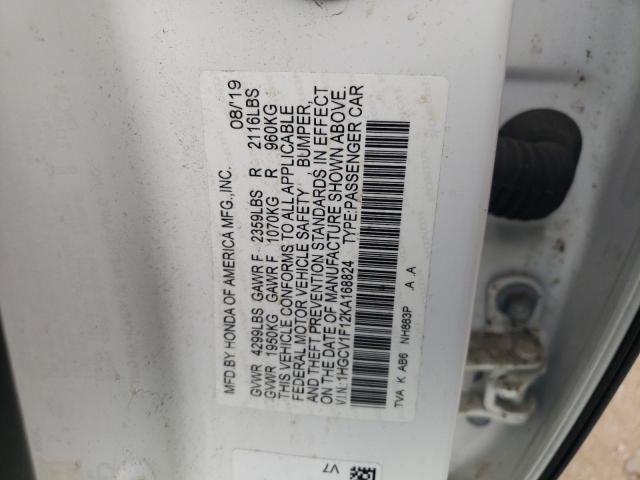 1HGCV1F12KA168824 Honda Accord LX 12