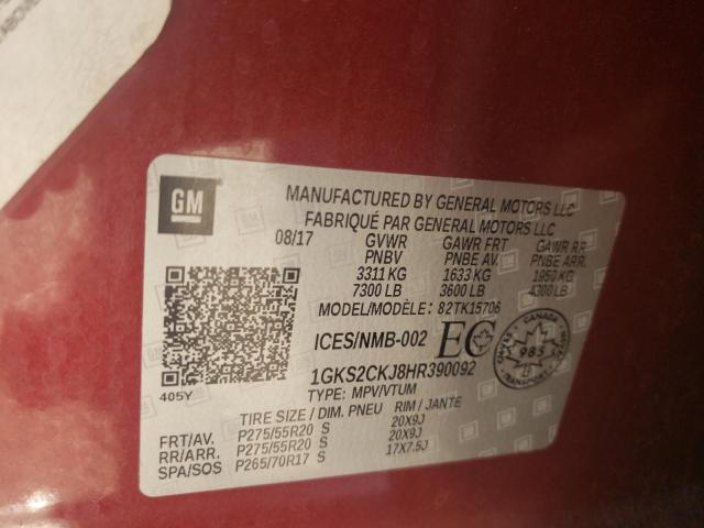 1GKS2CKJ8HR390092 GMC YUKON DENALI
