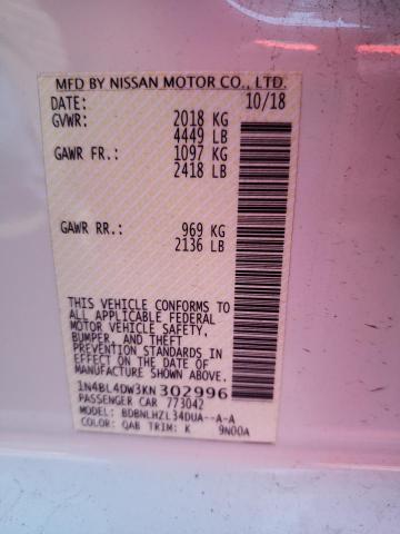 1N4BL4DW3KN302996 Nissan Altima SV 12