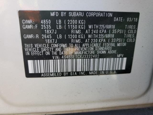 4S4BSETCXJ3332402 Subaru Outback Touring