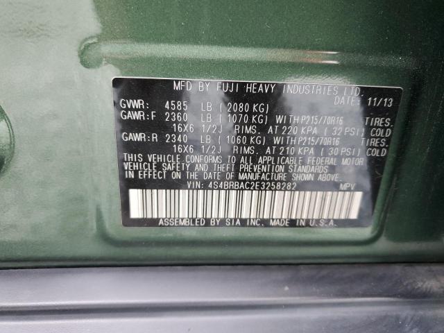 4S4BRBAC2E3258282 Subaru Outback 2.5i