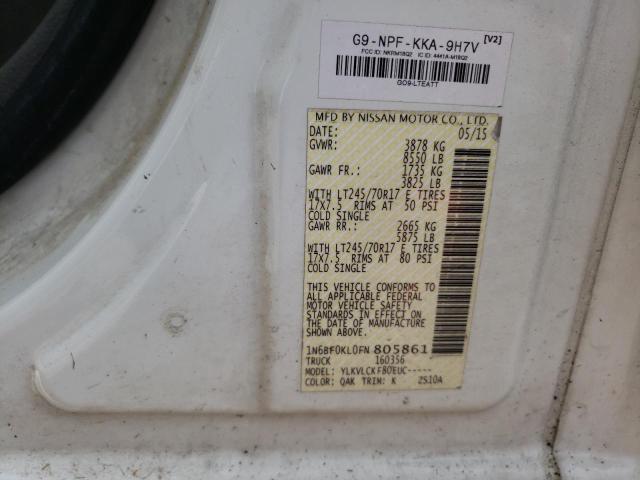 2015 NISSAN NV 1500 - 1N6BF0KL0FN805861