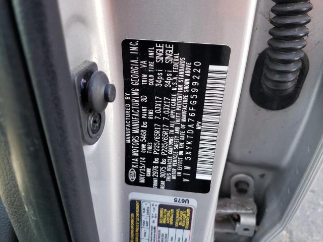 5XYKTDA76FG599220 KIA SORENTO LX