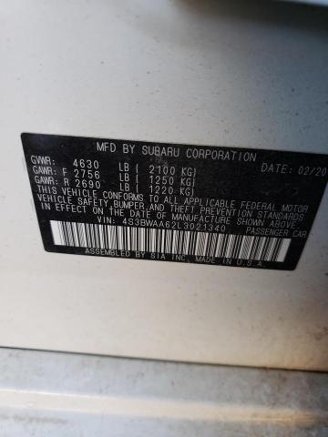 2020 SUBARU LEGACY 4S3BWAA62L3021340