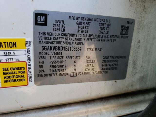 5GAKVBKD1EJ103534 Buick Enclave