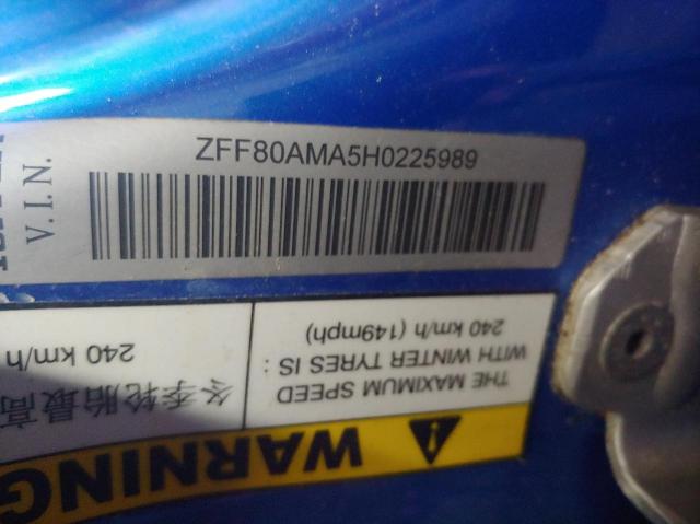 VIN ZFF80AMA5H0225989 2017 Ferrari 488 no.10