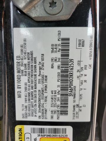 3FA6P0HD2KR162539 Ford Fusion SE 10